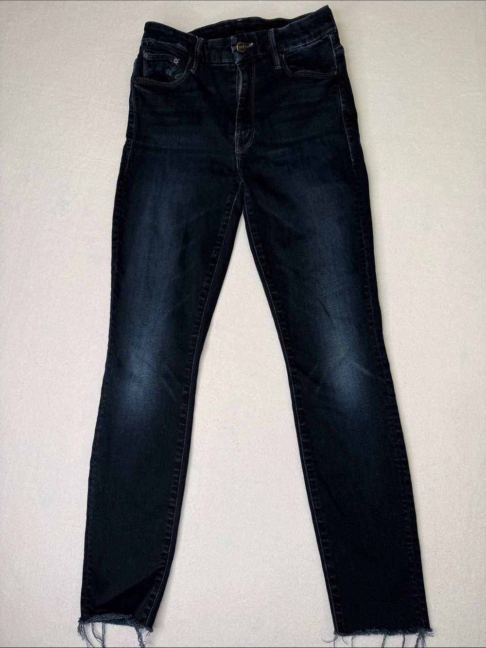 MOTHER Skinny Jeans with Subtle Fade